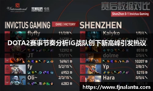 DOTA2赛事节奏分析IG战队创下新高峰引发热议